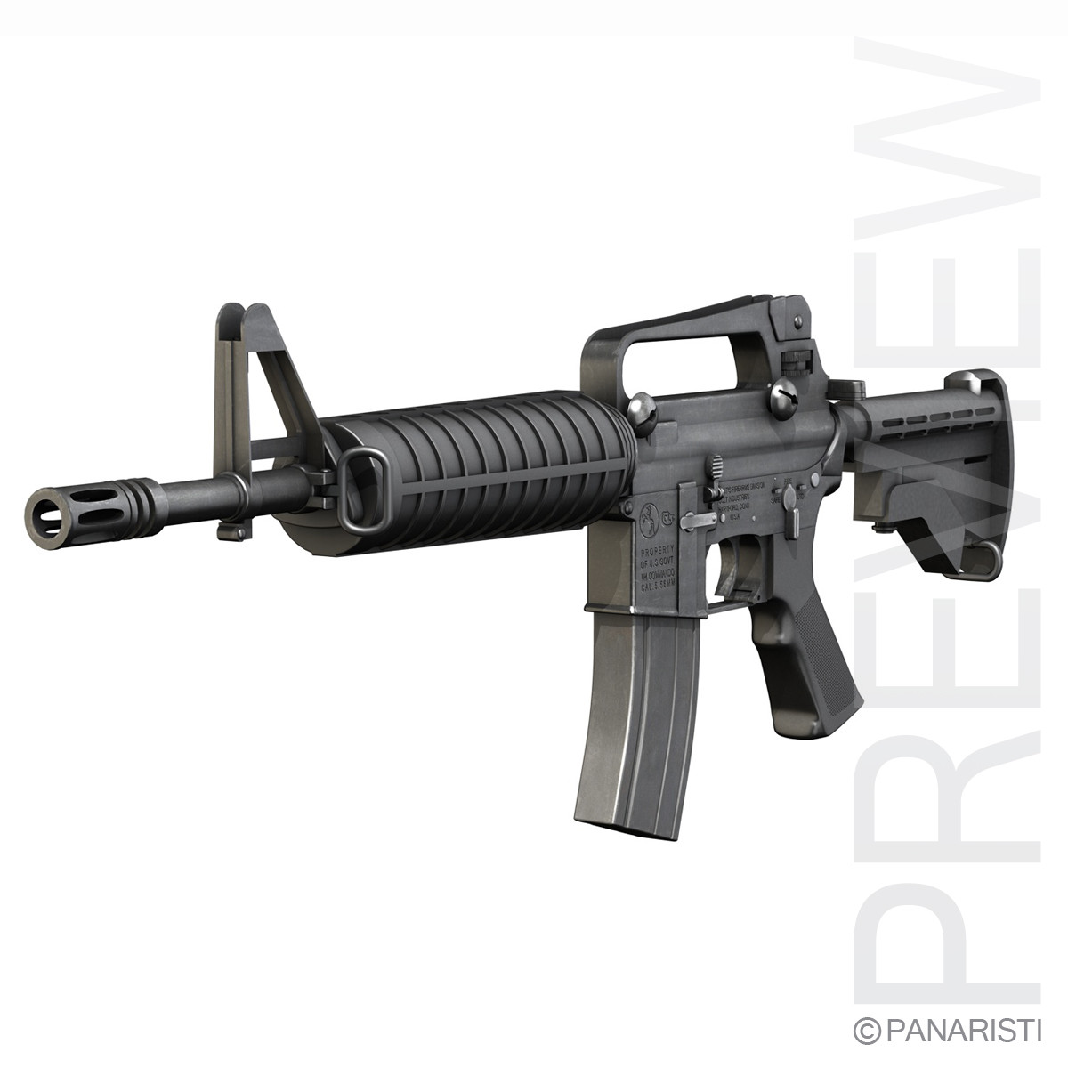 3d colt m4 commando assault rifle model